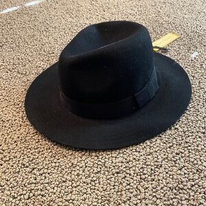 NWT Black Wool/Polyester Fedora Hat